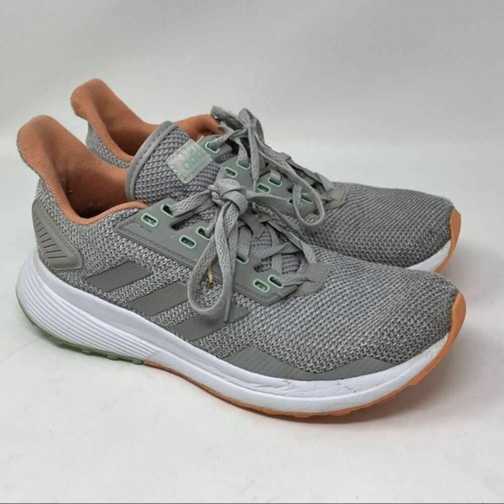 Adidas Womens Duramo 9 BB7006 Gray Running Shoes Sneakers Size 8